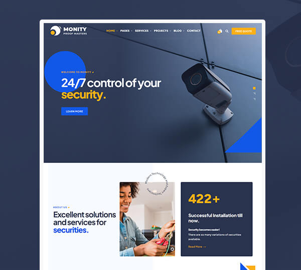 CCTV & Security WordPress Theme