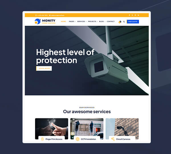 CCTV & Security WordPress Theme