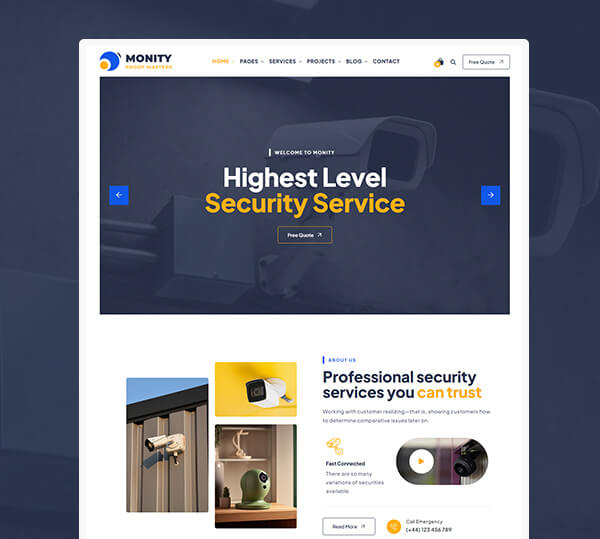 CCTV & Security WordPress Theme