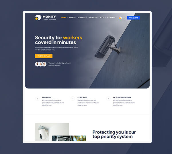 CCTV & Security WordPress Theme